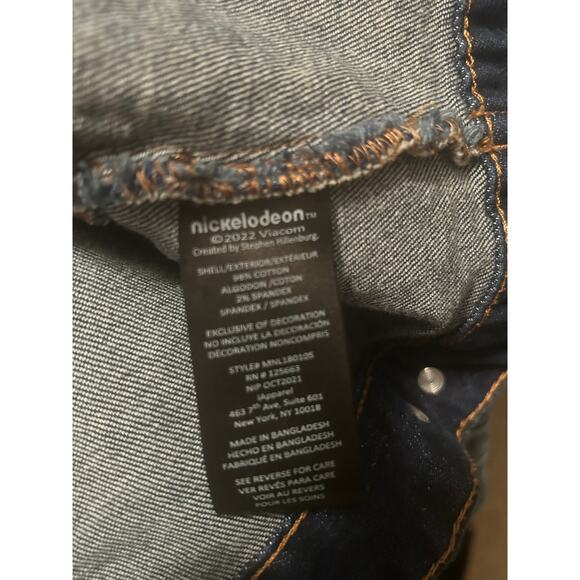 GUC Nickelodeon Members Only Youth Sponge Bob Squarepants Denim Jean Jacket Med - Picture 5 of 6